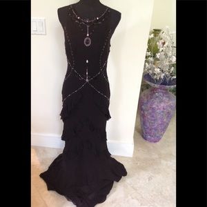 #34. Evening gown - Beaded silk evening gown